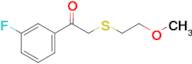 1-(3-Fluorophenyl)-2-((2-methoxyethyl)thio)ethan-1-one