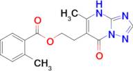 2-(5-Methyl-7-oxo-4,7-dihydro-[1,2,4]triazolo[1,5-a]pyrimidin-6-yl)ethyl 2-methylbenzoate