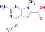 2-Amino-4-methoxy-7-methyl-7h-pyrrolo[2,3-d]pyrimidine-6-carboxylic acid