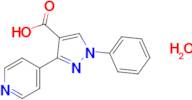 1-Phenyl-3-(pyridin-4-yl)-1h-pyrazole-4-carboxylic acid hydrate