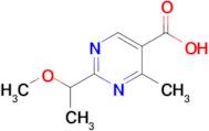 2-(1-Methoxyethyl)-4-methylpyrimidine-5-carboxylic acid