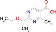 2-(1-Ethoxyethyl)-4-methylpyrimidine-5-carboxylic acid