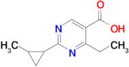 4-Ethyl-2-(2-methylcyclopropyl)pyrimidine-5-carboxylic acid