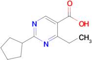 2-Cyclopentyl-4-ethylpyrimidine-5-carboxylic acid