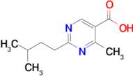 2-Isopentyl-4-methylpyrimidine-5-carboxylic acid