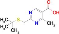 2-((Tert-butylthio)methyl)-4-methylpyrimidine-5-carboxylic acid