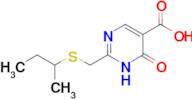 2-((Sec-butylthio)methyl)-6-oxo-1,6-dihydropyrimidine-5-carboxylic acid