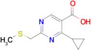 4-Cyclopropyl-2-((methylthio)methyl)pyrimidine-5-carboxylic acid