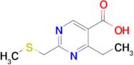 4-Ethyl-2-((methylthio)methyl)pyrimidine-5-carboxylic acid