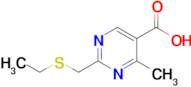 2-((Ethylthio)methyl)-4-methylpyrimidine-5-carboxylic acid