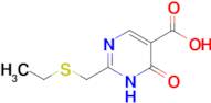 2-((Ethylthio)methyl)-6-oxo-1,6-dihydropyrimidine-5-carboxylic acid