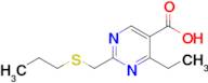 4-Ethyl-2-((propylthio)methyl)pyrimidine-5-carboxylic acid