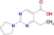 4-Ethyl-2-(pyrrolidin-1-yl)pyrimidine-5-carboxylic acid