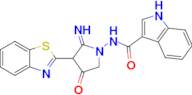 N-[3-(1,3-benzothiazol-2-yl)-2-imino-4-oxopyrrolidin-1-yl]-1H-indole-3-carboxamide