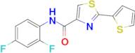 n-(2,4-Difluorophenyl)-2-(thiophen-2-yl)thiazole-4-carboxamide