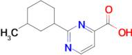 2-(3-Methylcyclohexyl)pyrimidine-4-carboxylic acid