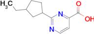 2-(3-Ethylcyclopentyl)pyrimidine-4-carboxylic acid