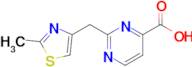 2-((2-Methylthiazol-4-yl)methyl)pyrimidine-4-carboxylic acid