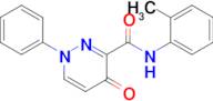 4-Oxo-1-phenyl-N-(o-tolyl)-1,4-dihydropyridazine-3-carboxamide