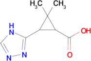 2,2-dimethyl-3-(4H-1,2,4-triazol-3-yl)cyclopropane-1-carboxylic acid