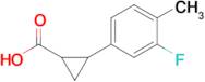 2-(3-Fluoro-4-methylphenyl)cyclopropane-1-carboxylic acid