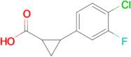 2-(4-Chloro-3-fluorophenyl)cyclopropane-1-carboxylic acid