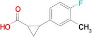 2-(4-Fluoro-3-methylphenyl)cyclopropane-1-carboxylic acid