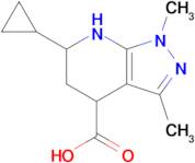 6-Cyclopropyl-1,3-dimethyl-4,5,6,7-tetrahydro-1h-pyrazolo[3,4-b]pyridine-4-carboxylic acid