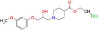 Ethyl 1-(2-hydroxy-3-(3-methoxyphenoxy)propyl)piperidine-4-carboxylate hydrochloride