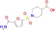 1-((5-Carbamoylfuran-2-yl)sulfonyl)piperidine-4-carboxylic acid