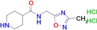 n-((3-Methyl-1,2,4-oxadiazol-5-yl)methyl)piperidine-4-carboxamide dihydrochloride