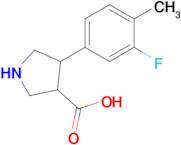 4-(3-Fluoro-4-methylphenyl)pyrrolidine-3-carboxylic acid