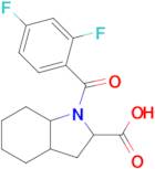 1-(2,4-Difluorobenzoyl)octahydro-1h-indole-2-carboxylic acid