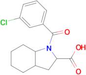 1-(3-Chlorobenzoyl)octahydro-1h-indole-2-carboxylic acid