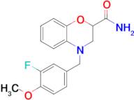 4-(3-Fluoro-4-methoxybenzyl)-3,4-dihydro-2h-benzo[b][1,4]oxazine-2-carboxamide