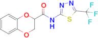 n-(5-(Trifluoromethyl)-1,3,4-thiadiazol-2-yl)-2,3-dihydrobenzo[b][1,4]dioxine-2-carboxamide