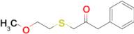 1-((2-Methoxyethyl)thio)-3-phenylpropan-2-one