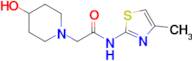 2-(4-Hydroxypiperidin-1-yl)-N-(4-methylthiazol-2-yl)acetamide