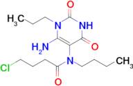 n-(6-Amino-2,4-dioxo-1-propyl-1,2,3,4-tetrahydropyrimidin-5-yl)-N-butyl-4-chlorobutanamide