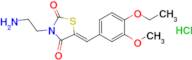 (Z)-3-(2-aminoethyl)-5-(4-ethoxy-3-methoxybenzylidene)thiazolidine-2,4-dione hydrochloride