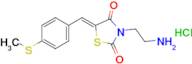 (Z)-3-(2-aminoethyl)-5-(4-(methylthio)benzylidene)thiazolidine-2,4-dione hydrochloride