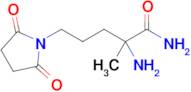 2-Amino-5-(2,5-dioxopyrrolidin-1-yl)-2-methylpentanamide