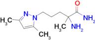 2-Amino-5-(3,5-dimethyl-1h-pyrazol-1-yl)-2-methylpentanamide