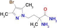 2-Amino-4-(4-bromo-3,5-dimethyl-1h-pyrazol-1-yl)-2-methylbutanamide