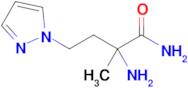 2-Amino-2-methyl-4-(1h-pyrazol-1-yl)butanamide