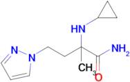 2-(Cyclopropylamino)-2-methyl-4-(1h-pyrazol-1-yl)butanamide