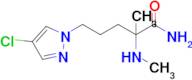 5-(4-Chloro-1h-pyrazol-1-yl)-2-methyl-2-(methylamino)pentanamide