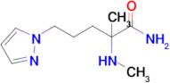 2-Methyl-2-(methylamino)-5-(1h-pyrazol-1-yl)pentanamide