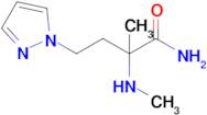 2-Methyl-2-(methylamino)-4-(1h-pyrazol-1-yl)butanamide