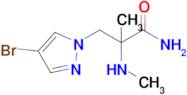 3-(4-Bromo-1h-pyrazol-1-yl)-2-methyl-2-(methylamino)propanamide